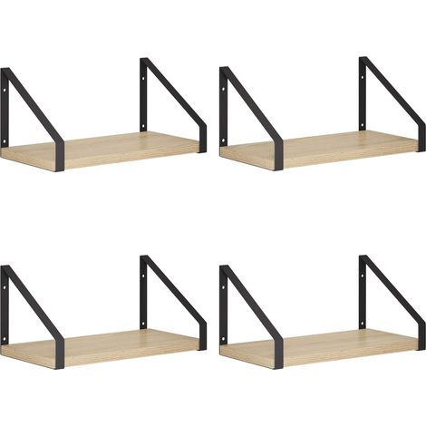 Estanterías de pared 4 uds. Roble Sonoma 30 x 16 x 15,5 cm vidaXL (1/5)