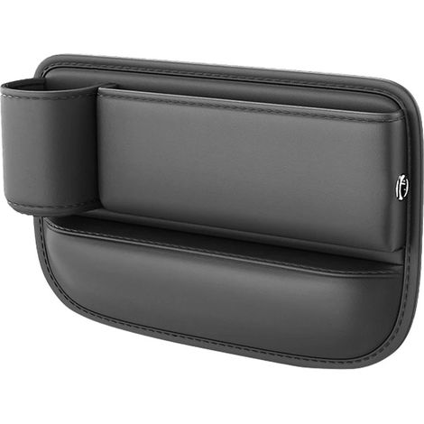(Siège gauche) AUTOMECHANIST Organisateur de siège auto en cuir PU, boîte de rangement pour téléphone, boîte de rangement pour espace intérieur, pochettes de remplissage centrales pour siège auto (1/5)