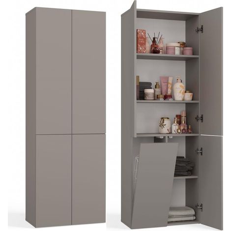 Mobile da bagno, Argilla, 60 x 30 x 174 cm (1/5)