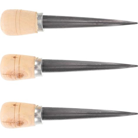 Kit de Réparation pour Siège en Canne et Rotin Beige, 3pcs Outils Ergonomiques en Bois et Métal pour Tissage et Réparation de Meubles en Osier (1/5)