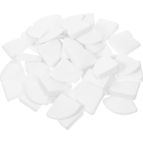 50 protège-coins pour meubles, plastique, blanc, pour tables (1/5)