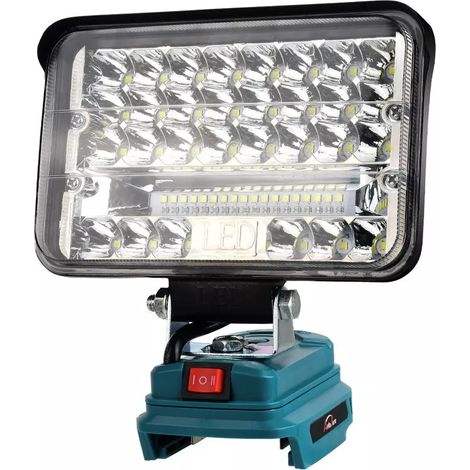 Lampe De Travail Led - 4800 Lm - 120 À 140 Degres - Compatible Batteries Makita 18 V - IP65 - 1 Pièce (1/5)