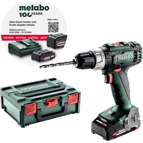 METABO Akku-Bohrschrauber 18 V 50/25 Nm 2 x 2,0 Ah BS 18 L (1/5)
