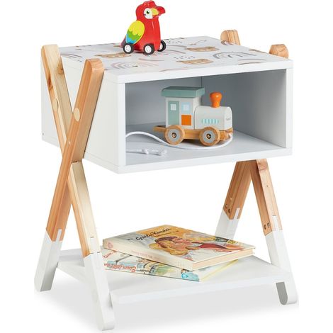 Kindernachttisch mit offenem Regal