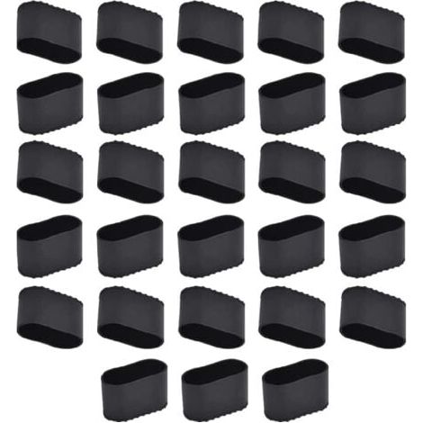 Pied De Chaise 28 PièCes Embout De Chaise Rectangulaire Embout De Chaise Oval Protection Protege Pied De Chaise Table Patin Silicone Chaise (1/5)