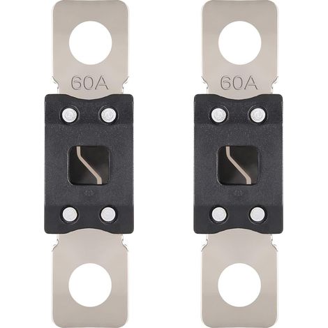 MEGA Fusible 60A Mega Fusible Voiture 60 Ampères Visser Fusibles pour Auto à Courant Élévé pour Caravanes Camion Bus (2 Pièces) (1/4)