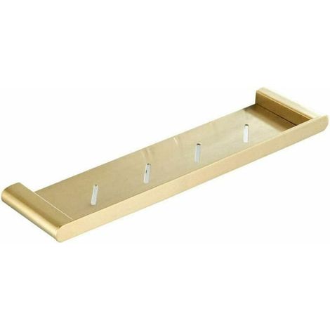Einlagiges Badezimmerregal, gebürsteter Gold-Edelstahl, 50 cm (1/4)
