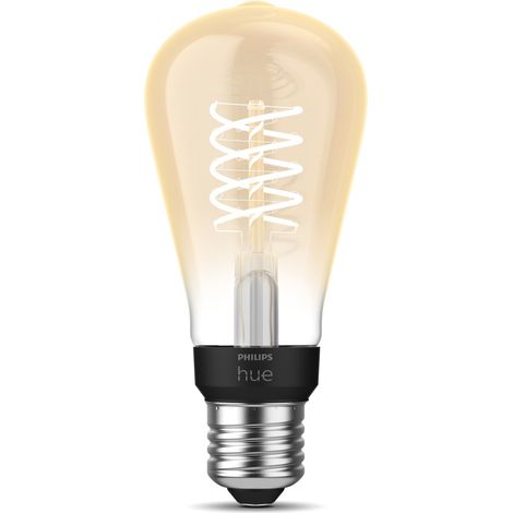 Philips Hue White, ampoule vintage filament E27 compatible Bluetooth, format Edison (1/5)