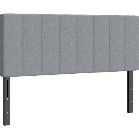 Cabecero tapizado regulable en altura de 160 cm gris con patas de metal (1/5)