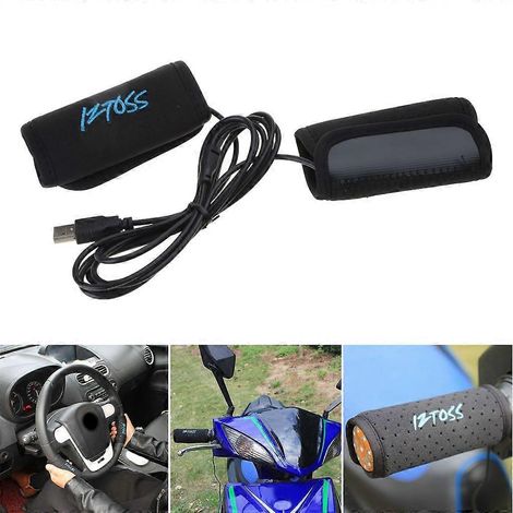 Lot de 2 poignées chauffantes pour moto 5V, pour guidon, chauffe-mains en hiver (1/4)