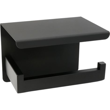 Distributeur papier WC avec étagère LOFT-GAME noir mat - Noir (1/4)