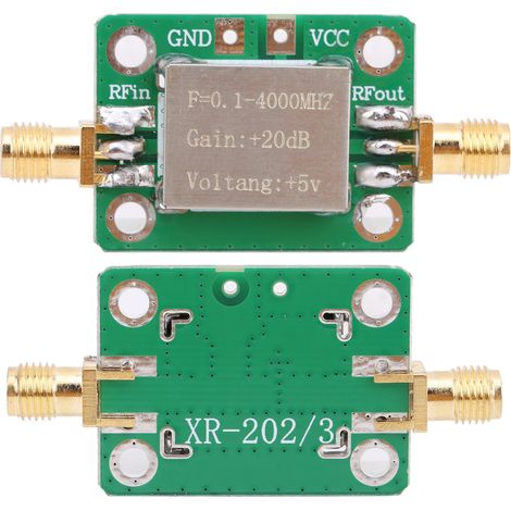 Module amplificateur ondes courtes pour communication radiofréquence 0,1–4000 MHz, connecteur SMA femelle standard (1/5)