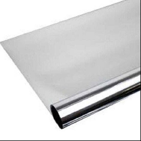 Film pour fenêtre Adhésif Multi-fix - Multi-usages - Protection UV 99% - Anti-chaleur - Effet miroir - Film pour vitres argenté - 45x200cm (1/5)