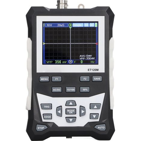 Oscilloscope numérique couleur 120 MHz 500 Msps portable avec capuchon de protection en silicone pour l'industrie (1/5)
