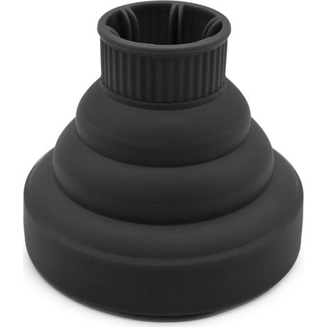 Diffuseur léger pliable en silicone pour sèche-cheveux, portable pour salon et maison, noir