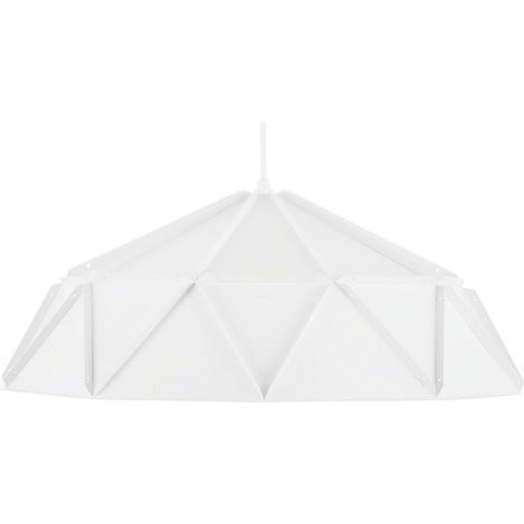 Pendant Lamp White Metal Geometrical Shape 1 Light Modern SENIA