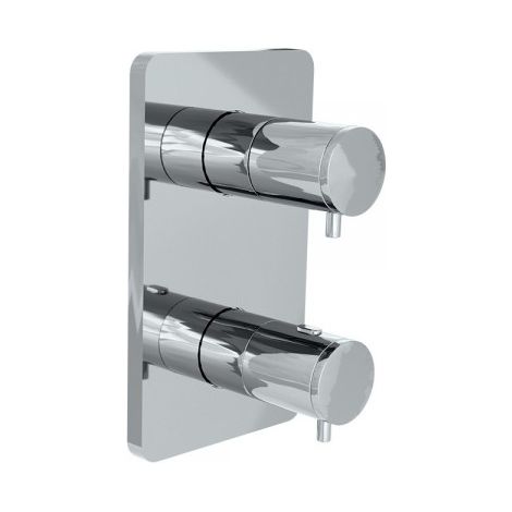 Facade Externe Foil Laiton 2 Sorties Chromé - FL75251 CRISTINA ONDYNA