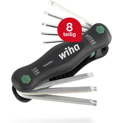 Wiha Multitool PocketStar® TORX Tamper Resistant (mit Bohrung) 8-tlg., per Tastendruck schneller Zugriff, als Längs- und Quergriff einsetzbar, all-in-one Werkzeug (25130) (1/5)