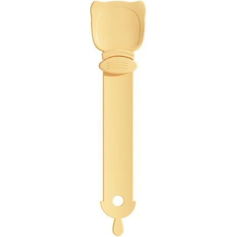 Cuillère à presser - YELLOW - Multifonctionnelle - Aliments pour animaux - Mangeoire à bande - Jaune (1/4)