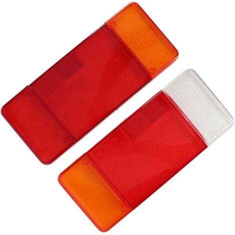 Truck Tail Light Lens, Pair of Truck Tail Light Housings, Replacement Red Orange White Truck Tail Light Lens Cover (Left and Right) for Iveco Eurocar (1/5)