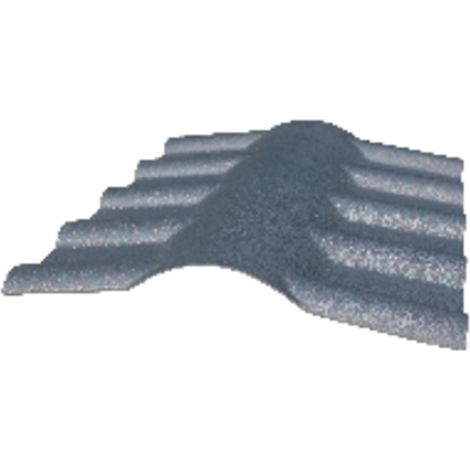 Colmo in PVC effetto tegola moderno per tetto - Grigio, Spessore 15cm, Larghezza 55cm, Lunghezza 74cm