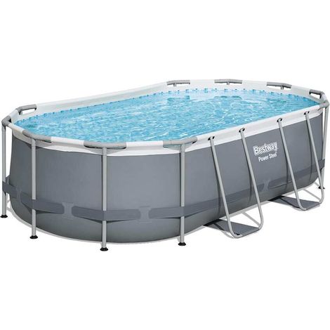 Piscina fuori terra 56620 Bestway Power Steel ovale 427x250x100cm (1/10)