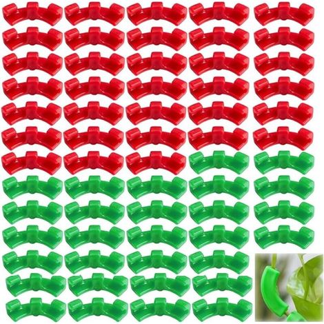 100 Pieces Plant Bender, 90 Degree Plant Bender, Plant Bend and Change Plants, Plant Bender Clips, for Flowers, Vegetables, Fruit Trees (Red, (1/5)