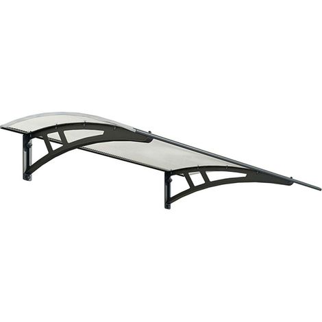 Patio Cover Calisto Door Awning Canopy 1350 Twinwall - Polycarbonate - L136 x W95 x H24.5 cm - Grey