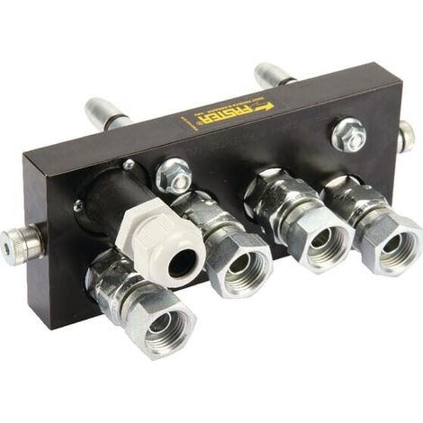 Multifaster DN10-4 x 1/2" BSP + 1 x enchufe el茅ctrico de secci贸n m贸vil FASTER 2PS06A4CMC (1/3)