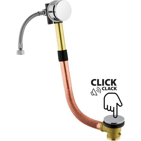 Colonne de vidange de baignoire en laiton avec sortie 1"1/2 L 56÷65 Cm