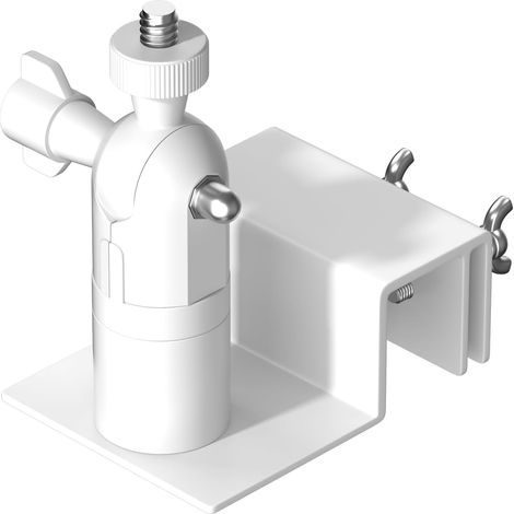 Support universel pour caméra de sécurité à fixer sur les gouttières - Blanc (1/5)