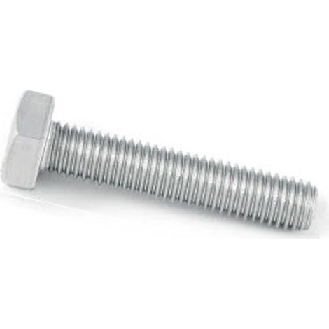 M10 x 25 mm Hex Set Screw Zinc Plated Grade 8.8 DIN933 (1/2)