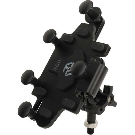 Support téléphone moto 540° réglable, pince à 5 griffes en alliage d’aluminium, montage universel avec molette en ligne, robuste et antidérapant. (1/4)