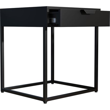 FlokasS table de nuit 1 tiroir noir. (1/5)
