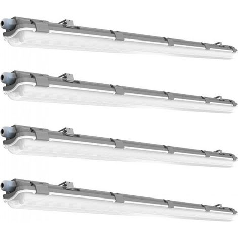 4x LED luci diffusore luce diurna industriale magazzino sale umido soffitto lampade garage faretti