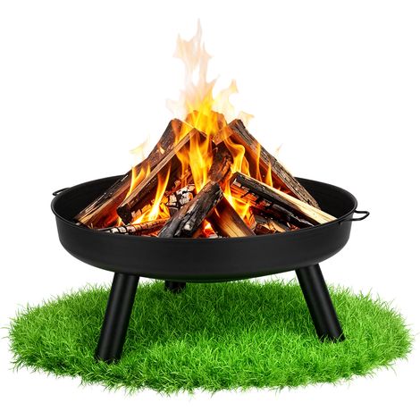 TolleTour Feuerschale Ø 75 cm Schwarz, große Feuerstelle für Garten, Terrasse und Outdoor (1/5)