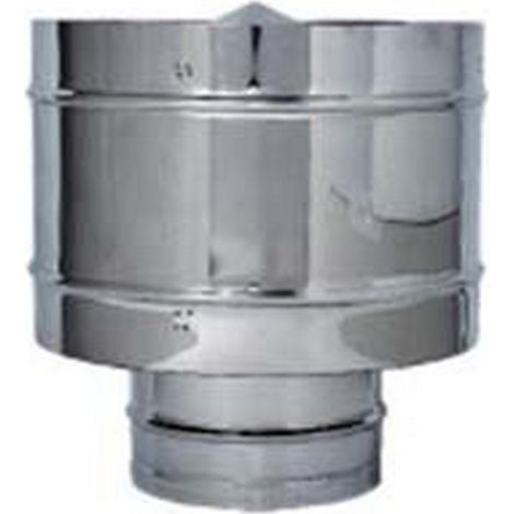 1PZ TERMINALE DI SCARICO A BOTTE ACCIAIO INOX AISI 304 MONOPARETE -  mm.150