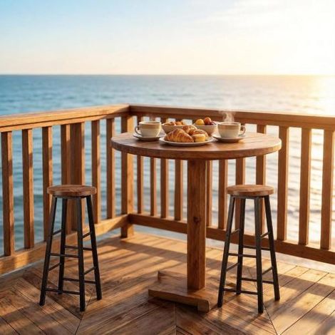 Tabourets de salle à manger/bar, tabourets pour coin-repas, tabourets hauts style bistrot, tabourets de bar (lot de 2), tabourets hauts de cuisine, chaises de bar avec repose-pieds (lot de 2) (1/4)