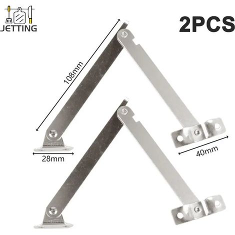 (Argent) 2 charnières de support d'angle antiques en bois pour boîte, présentoir, meuble, porte d'armoire, placard de cuisine, couvercle (1/5)