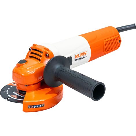 Meuleuse d’angle électrique RA1200V 1200W, disque 125 mm, vitesse variable 3000-11000 tr/min, système Power Off, outil polyvalent pour coupe et meulage métal, béton, pierre, bois (1/5)