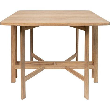 Table de jardin - FERRET - Pliante - Bois d'Acacia FSC - 21/55/90 x 90 x 75 cm - 4 personnes (1/5)