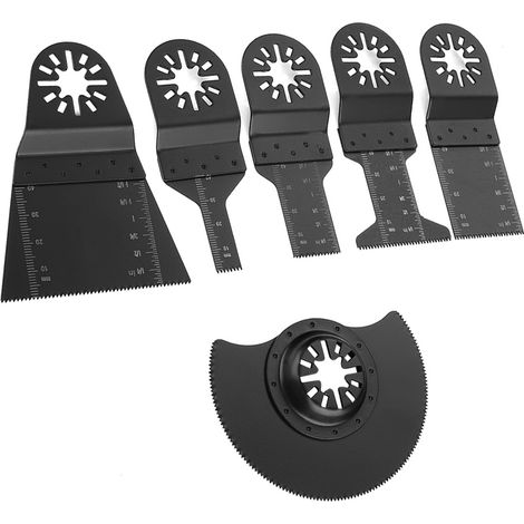 Ensemble de 6 lames de scie oscillantes multi-outils de taille standard pour outils électriques (1/5)