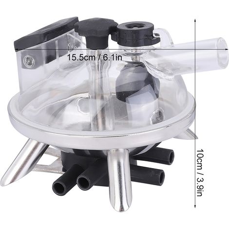【Pinzas de ordeño】 Pinzas de ordeño de 240 ml para vacas y ovejas con base de acero inoxidable – recipiente para la recolección de leche y accesorios para máquinas de ordeño (1/5)
