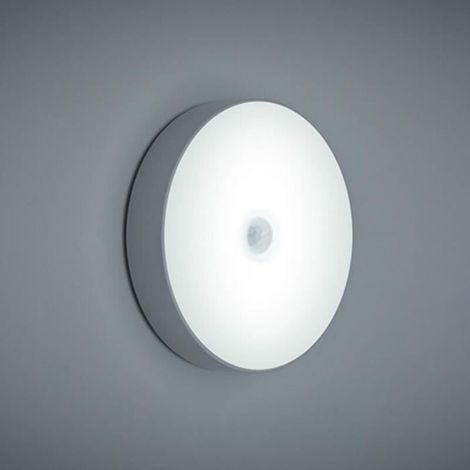 pair Détecteur de mouvement LED veilleuse marche-arrêt automatique lampe murale sans fil aimant USB Rechargeable p