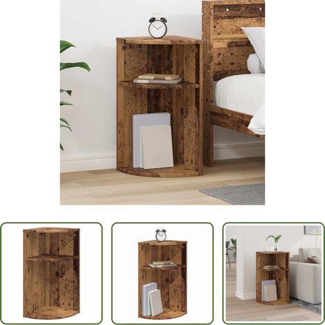 Holzwerkstoff Beistelltisch - Beistelltisch Altholz 29,6 x 29,6 x 60 cm Holzwerkstoff (1/5)