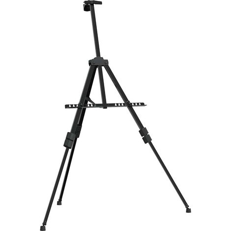 Cavalletto Espositivo Regolabile Nero in Metallo vidaXL