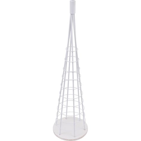 [NUNCA USADO] Árbol decorativo HHG-462, árbol de Navidad, árbol decorativo, decoración navideña, árbol de Navidad para decorar, metal, 90 cm, blanco (1/5)