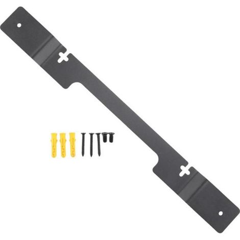 2 x support de montage mural pour barre de son avec accessoires de montage,acier au carbone,noir (1/5)