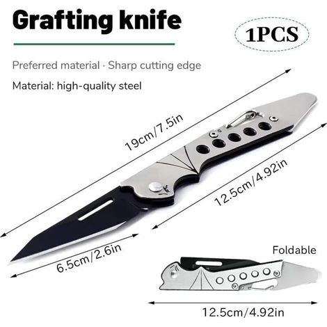 Couteau de jardin pliant - Couteau à greffer professionnel - Couteau de poche (1/3)