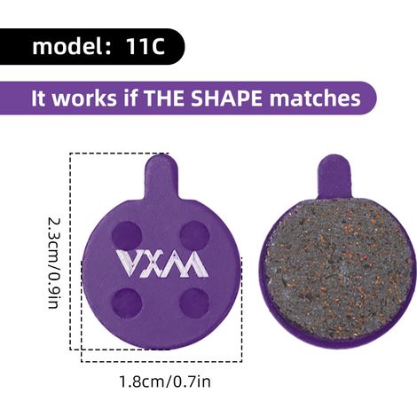 violet polymétallique 11C Plaquettes de frein à disque pour vélo, plaquettes de frein hydrauliques, accessoires de frein à disque universels multi-métaux BB5 M355 (1/5)